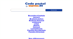 Desktop Screenshot of code-postal-express.be