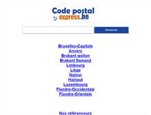 Tablet Screenshot of code-postal-express.be